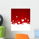 With White Hearts Wall Decal