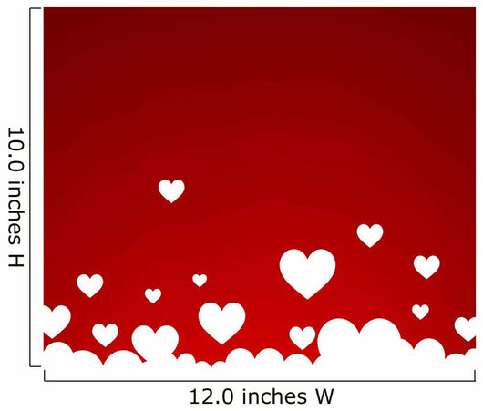 With White Hearts Wall Decal