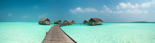 Wonderful Lagoon Maldives Island Wall Decal Panoramic Wall Decal