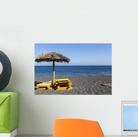 Perissa Beach Greek Island Wall Decal