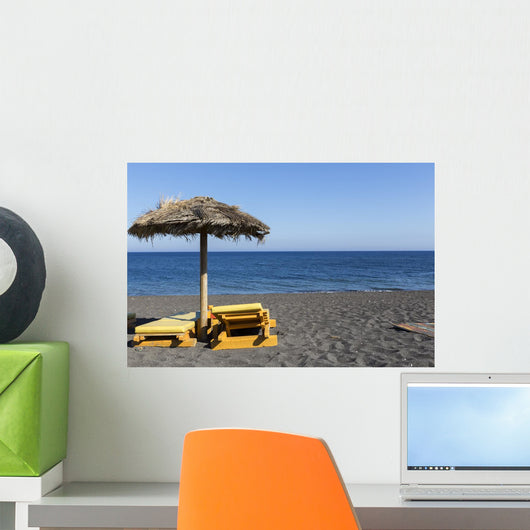 Perissa Beach Greek Island Wall Decal