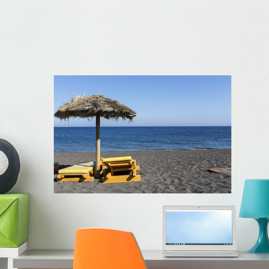 Perissa Beach Greek Island Wall Decal