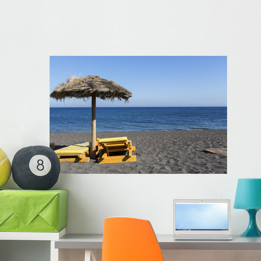Perissa Beach Greek Island Wall Decal