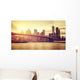 Retro Stylized Manhattan Sunset Wall Decal