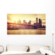 Retro Stylized Manhattan Sunset Wall Decal