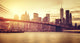 Retro Stylized Manhattan Sunset Wall Decal