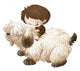 Cute Child and Puppy Wall Decal