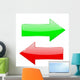 Green Arrow Red Arrow Wall Decal