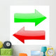 Green Arrow Red Arrow Wall Decal