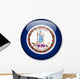 Virginia State Flag Button Wall Decal