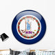 Virginia State Flag Button Wall Decal