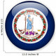 Virginia State Flag Button Wall Decal
