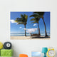 Cabana Palm Trees Beach Wall Decal