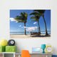Cabana Palm Trees Beach Wall Decal