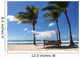 Cabana Palm Trees Beach Wall Decal