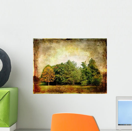 Autumn Forest Vintage Picture Wall Decal
