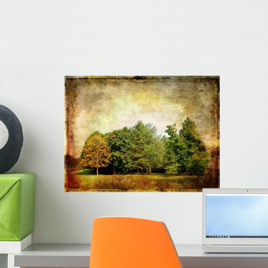 Autumn Forest Vintage Picture Wall Decal