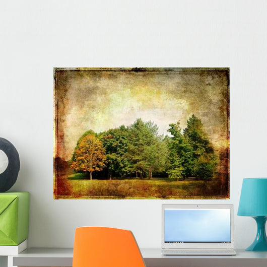 Autumn Forest Vintage Picture Wall Decal