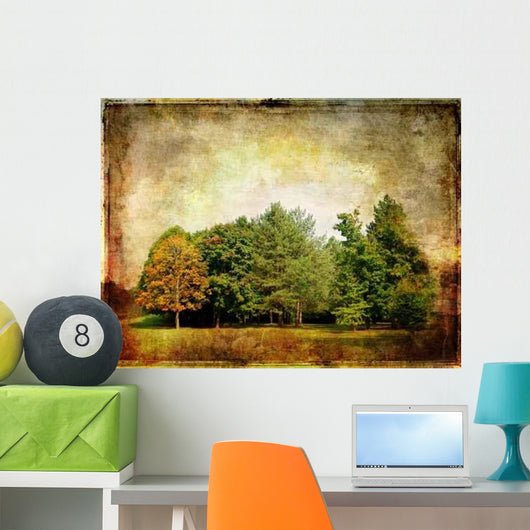 Autumn Forest Vintage Picture Wall Decal