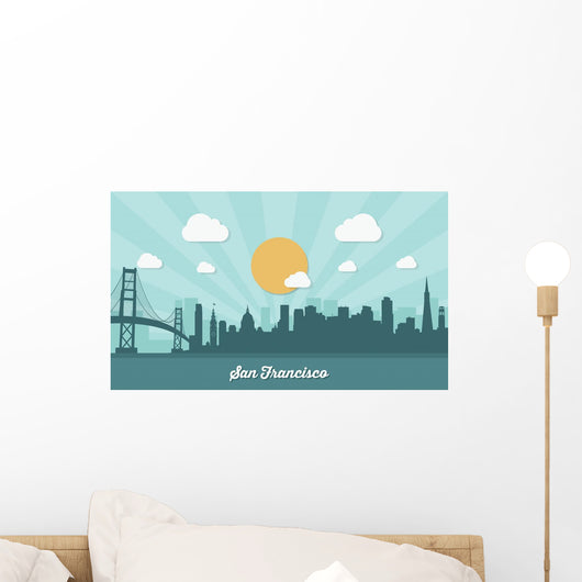 San Francisco Skyline Flat Wall Decal
