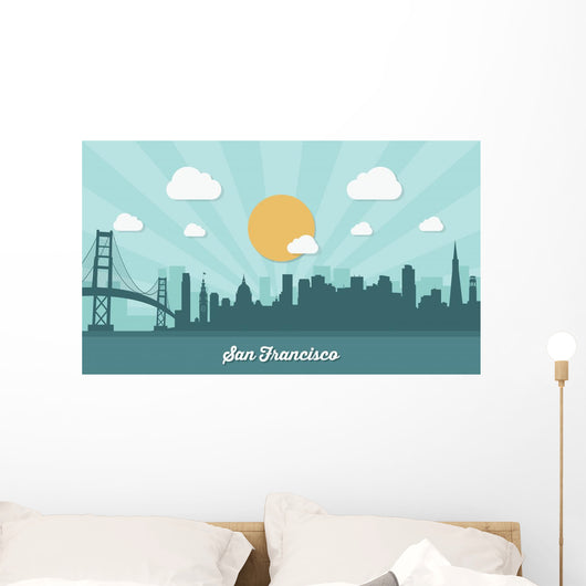 San Francisco Skyline Flat Wall Decal