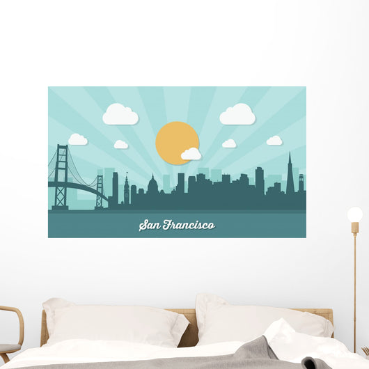 San Francisco Skyline Flat Wall Decal