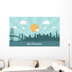San Francisco Skyline Flat Wall Decal