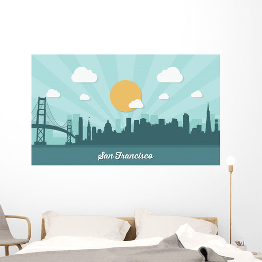 San Francisco Skyline Flat Wall Decal