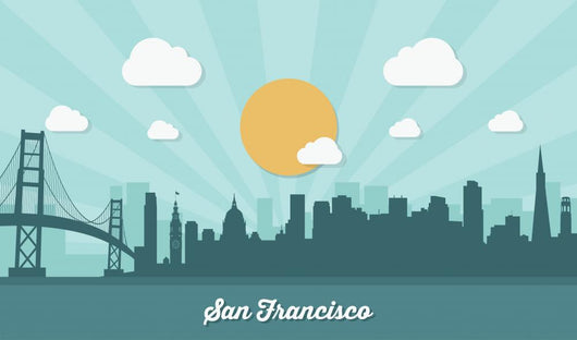 San Francisco Skyline Flat Wall Decal