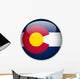 Colorado State Flag Button Wall Decal