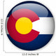 Colorado State Flag Button Wall Decal