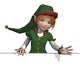 Santa's Elf with Edge Wall Decal