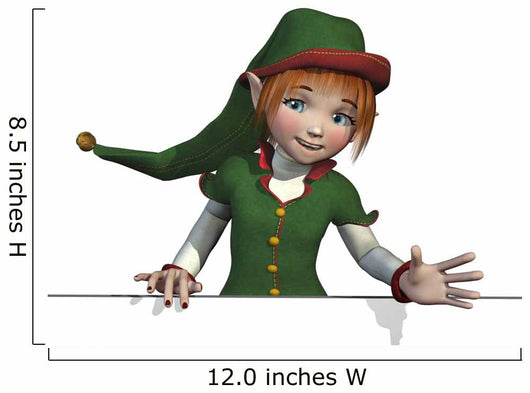 Santa's Elf with Edge Wall Decal