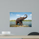 Elephant Washing River Wall Decal