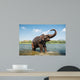 Elephant Washing River Wall Decal