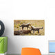 Cheetah Cubs Play on Log Wall Decal