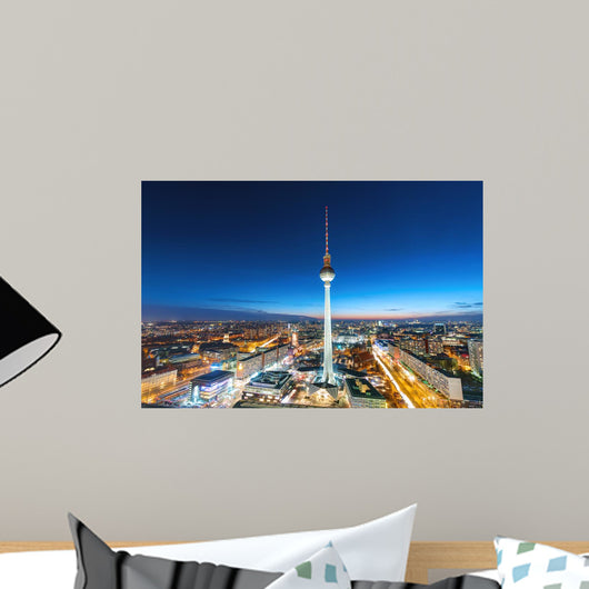 Television Tower Berlin Night Wall Decal