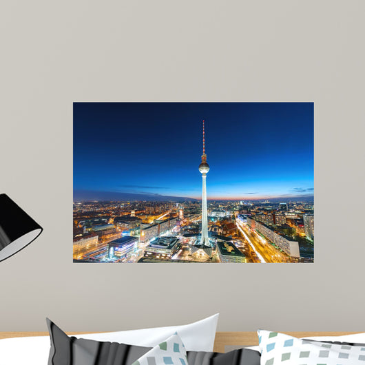 Television Tower Berlin Night Wall Decal