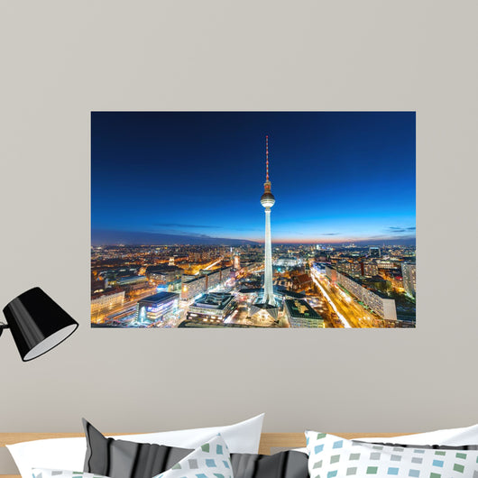 Television Tower Berlin Night Wall Decal