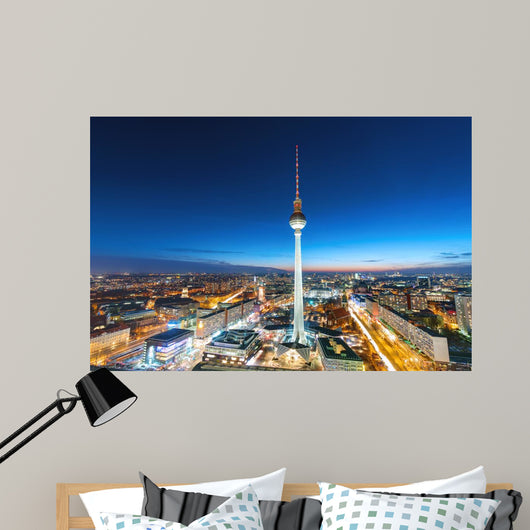 Television Tower Berlin Night Wall Decal