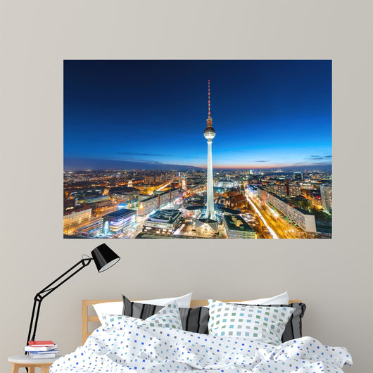 Television Tower Berlin Night Wall Decal