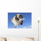 Funny Cat Levitate Blue Wall Decal