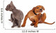 Kitten and Puppy Scratching Wall Decal