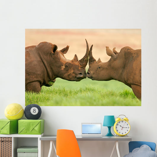 White Rhinoceros Wall Decal