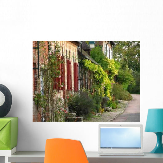 Facade and Picturesque Greenery Wall Decal