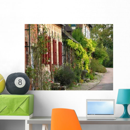Facade and Picturesque Greenery Wall Decal