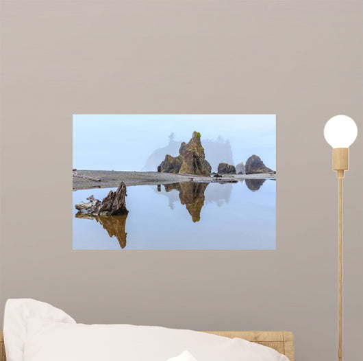 Foggy Morning Ruby Beach Wall Decal Design 2