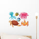 Various Kind Sea Animals Wall Decal Sticker Set