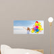 Happy Girl with Colorful Wall Decal