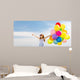 Happy Girl with Colorful Wall Decal